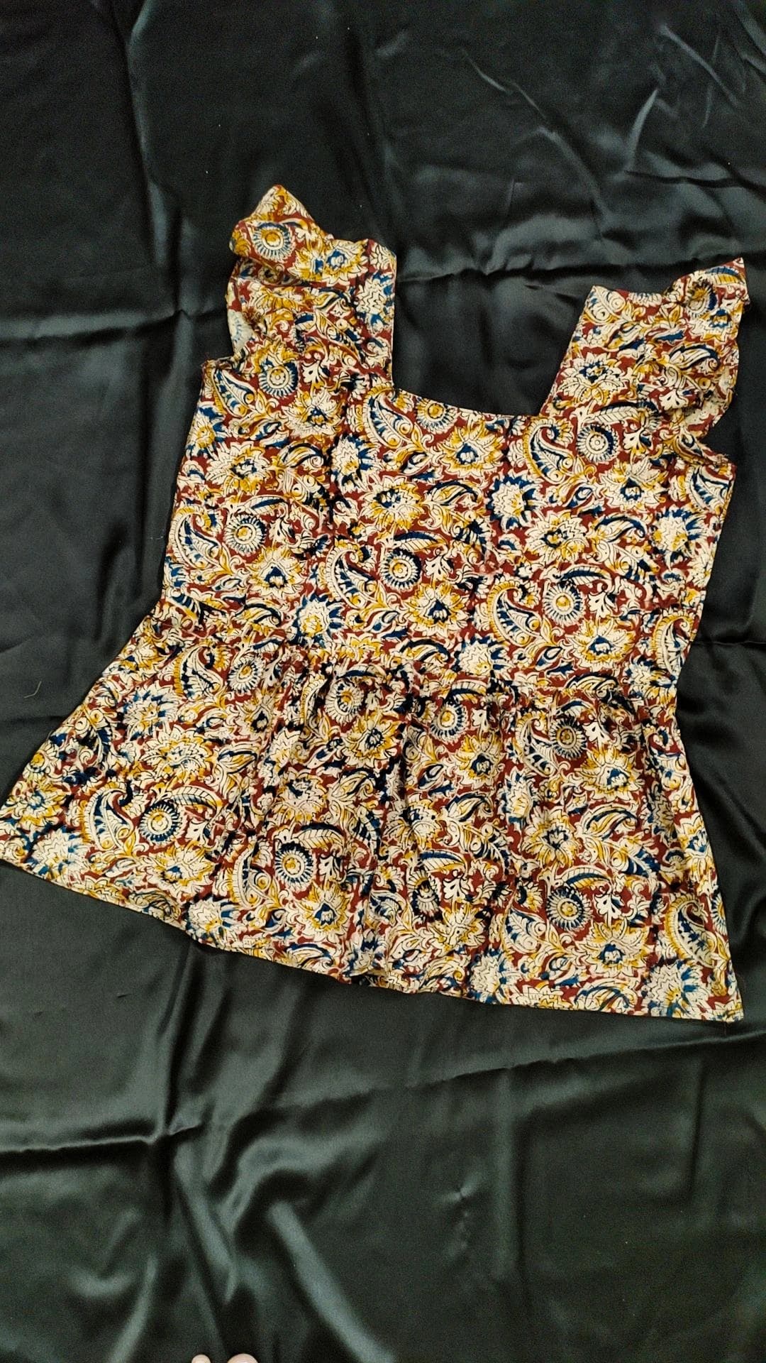 Hand-Block Printed Cotton Spaghetti Top
